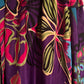 purple floral silk fabric
