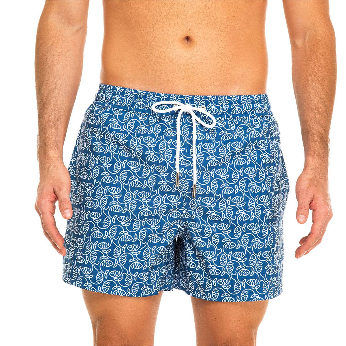 Dark Essential Fishes Men's Swim Shorts: S