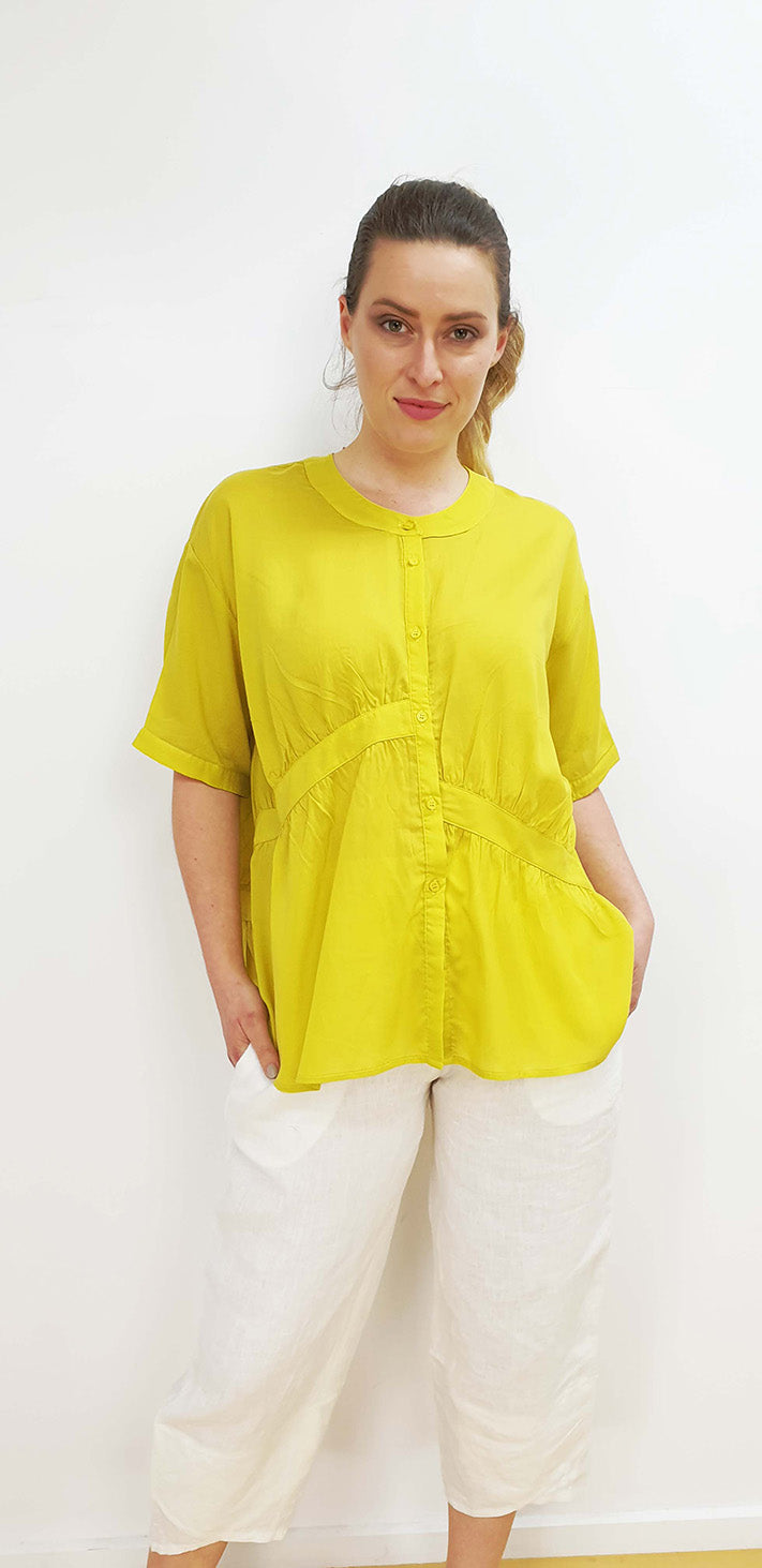 Yolanda Shirt top  in Lime Sunshine
