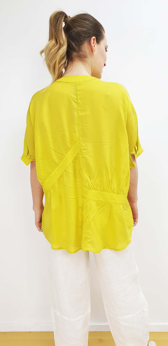 Yolanda Shirt top  in Lime Sunshine