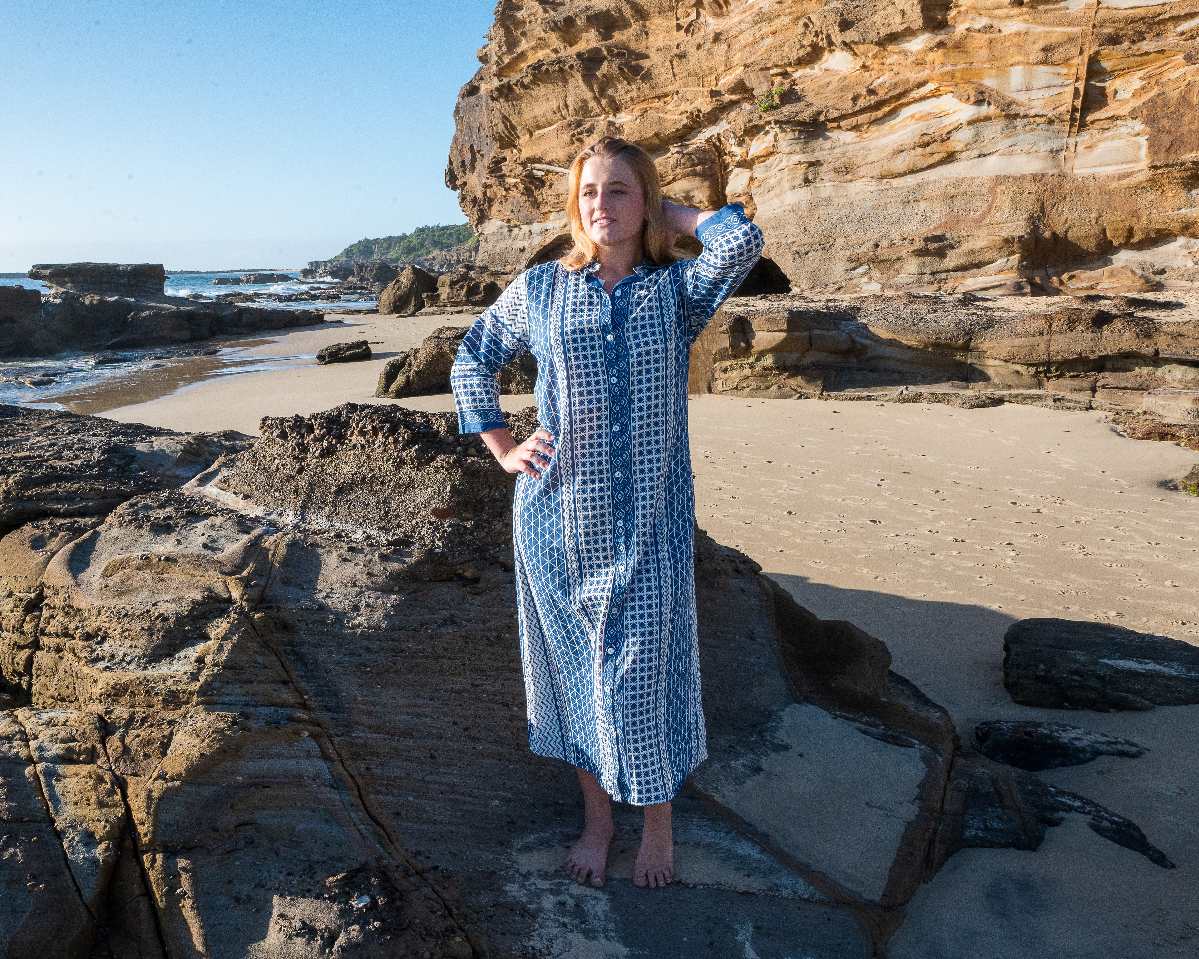 Bleu dimitria shirt dress