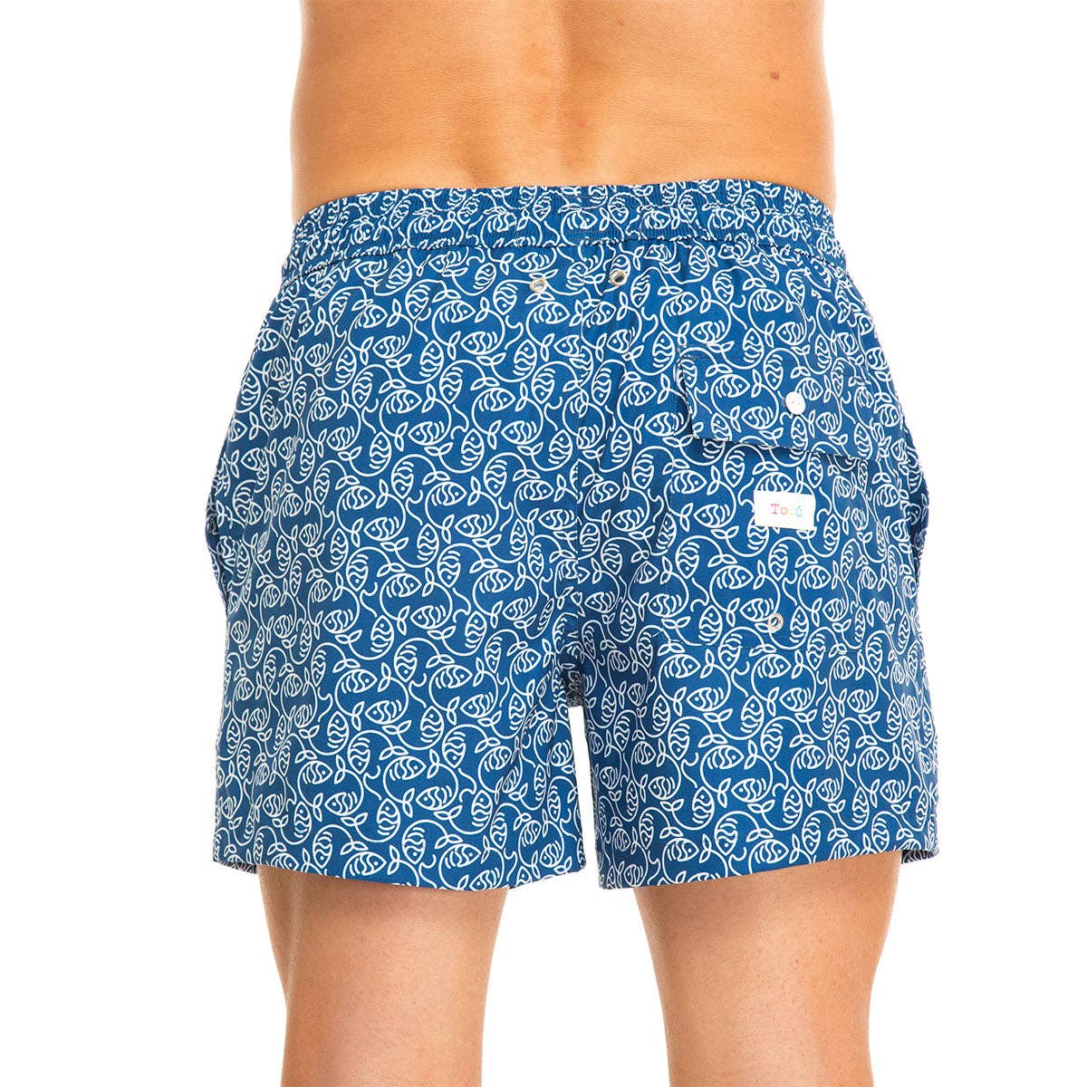Dark Essential Fishes Men's Swim Shorts: S