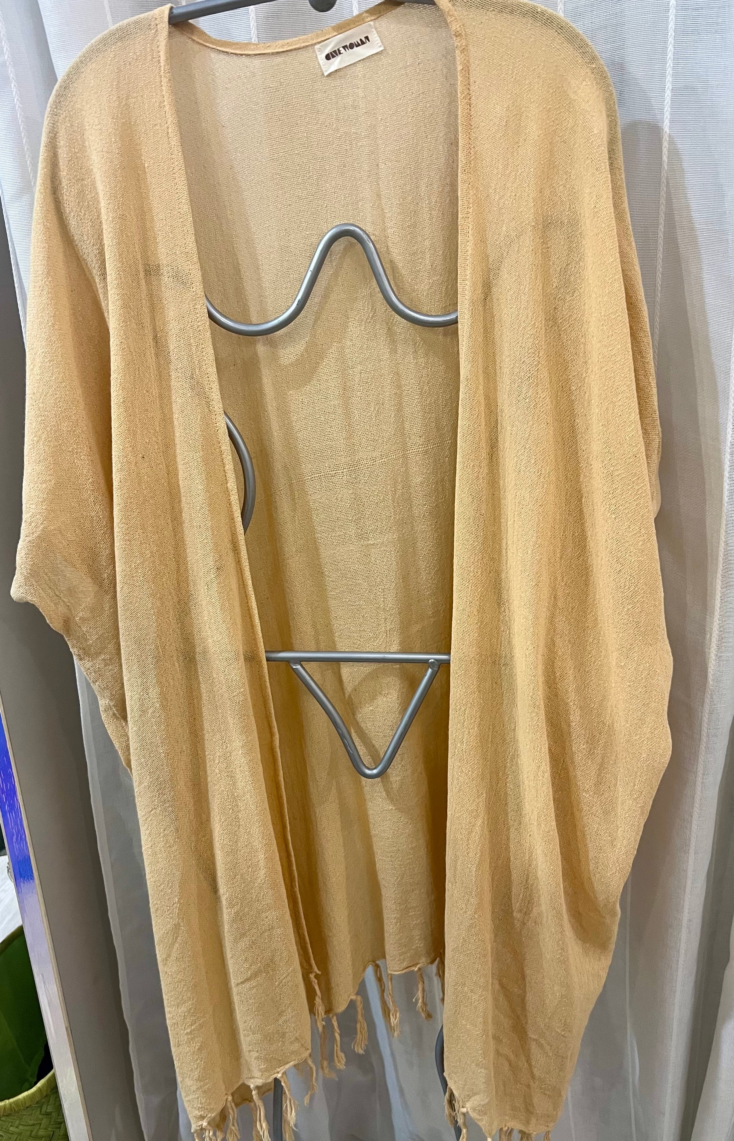 Kayla ramie short  kimono - Sand