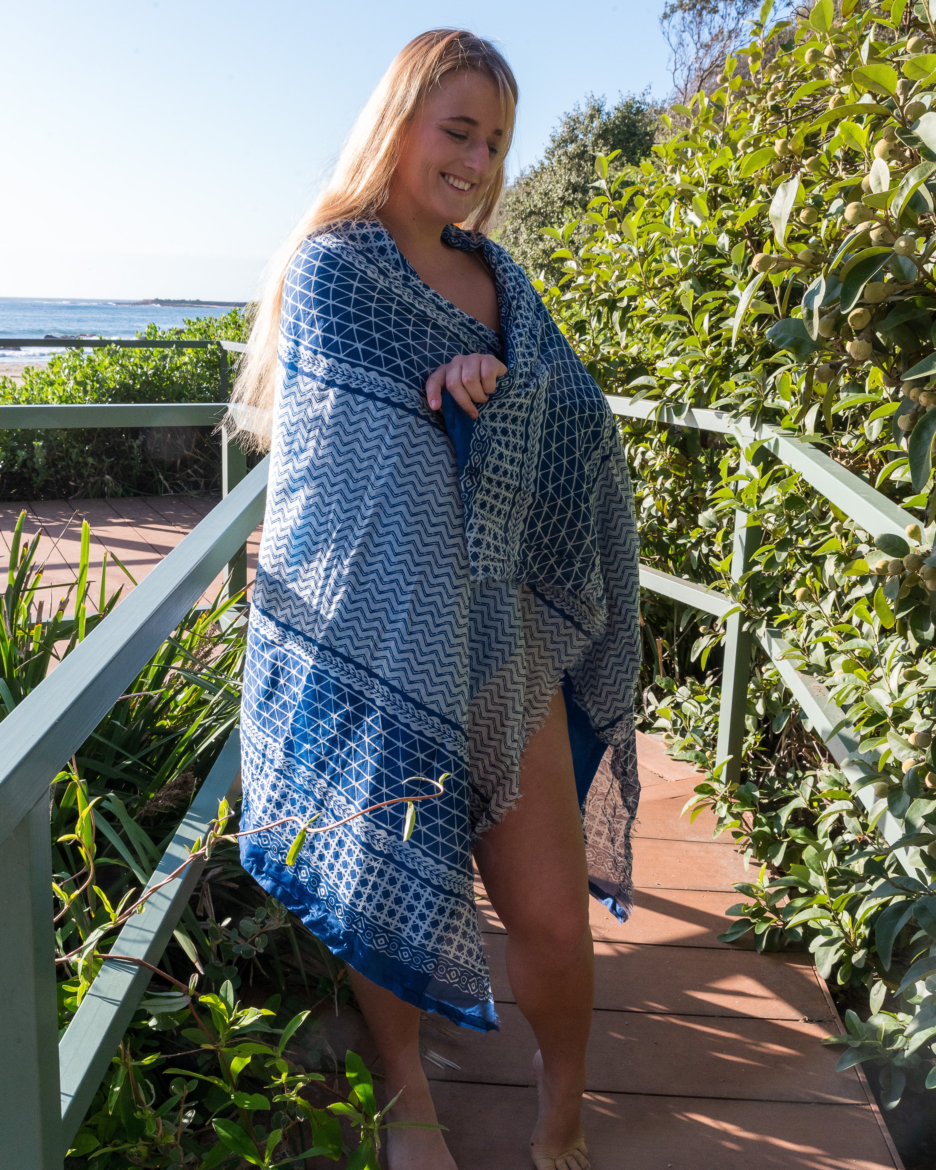 Ble Terry Towelling beach towel sarong  -