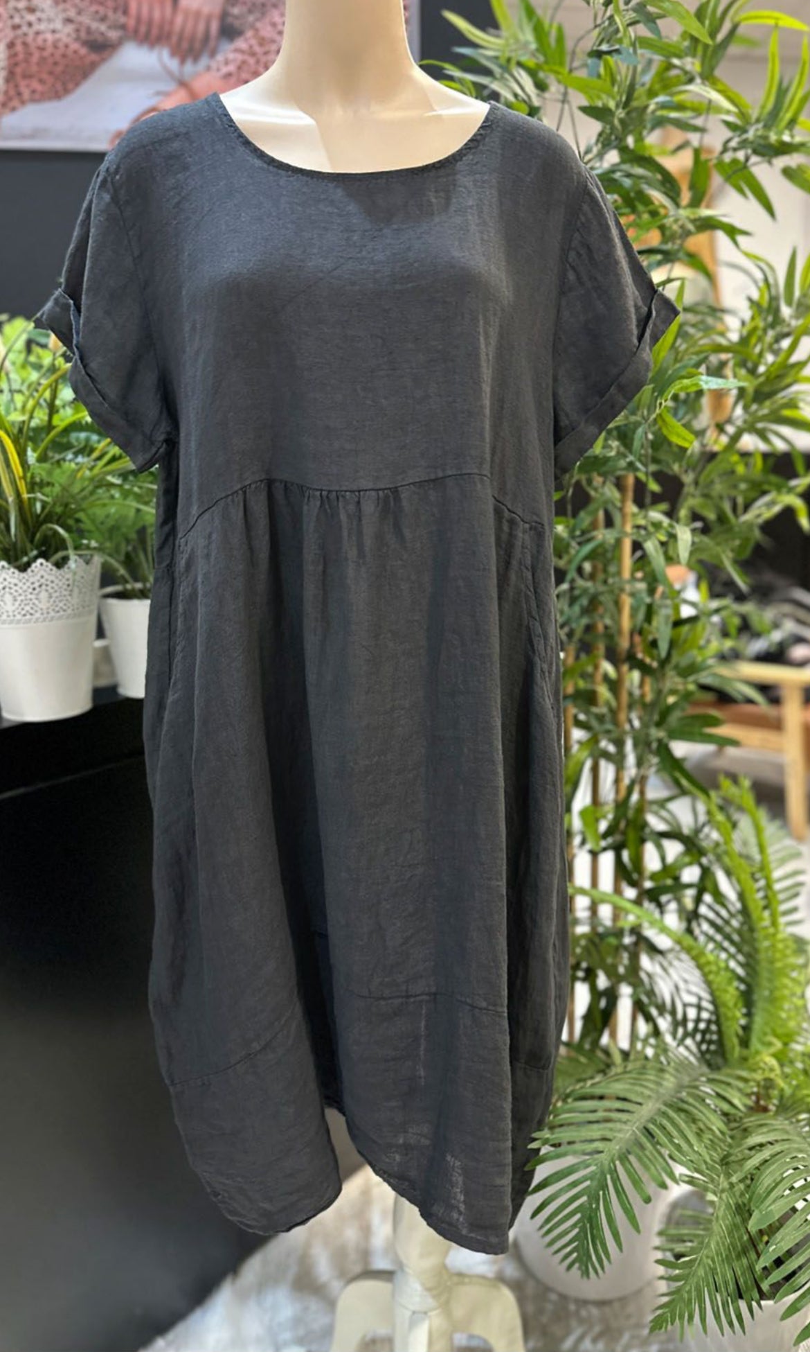 Adriana dress charcoal