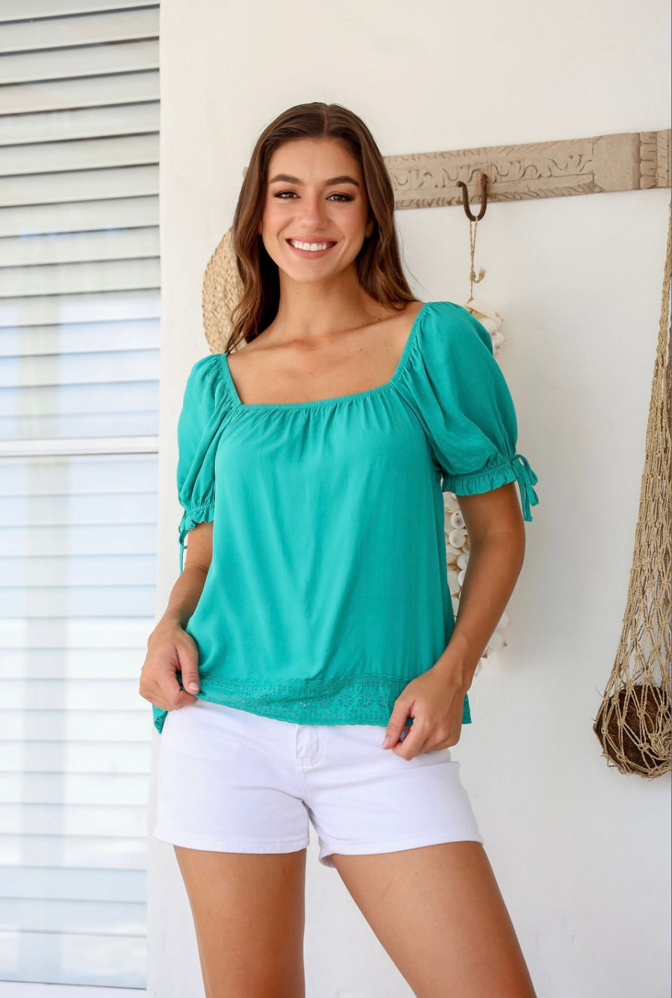 Adrianna Bliss Top - Emerald