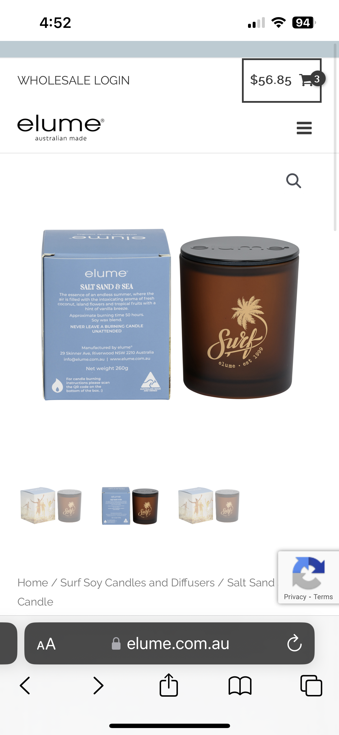 Surf range Beach Bonfire Soy Candle