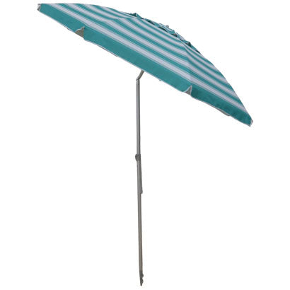 DAYTRIPPER 210CM BEACH UMBRELLA - TURQUOISE/WHITE-pick up in store only