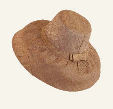 Le panier Woven Straw Wide Brim Sun Hat with Bow Straw Band - Beige