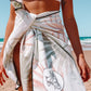 sky gazer Sand Free Towel - The Whitehaven Fan Palm Leaf