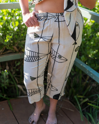 Chitra 3/4 pants - cream