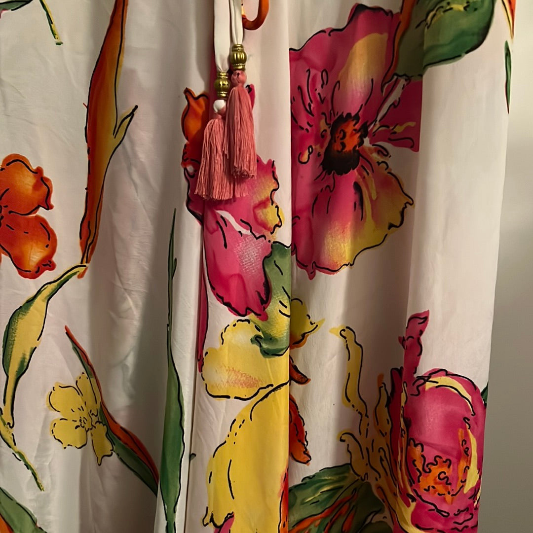 floral silk fabric