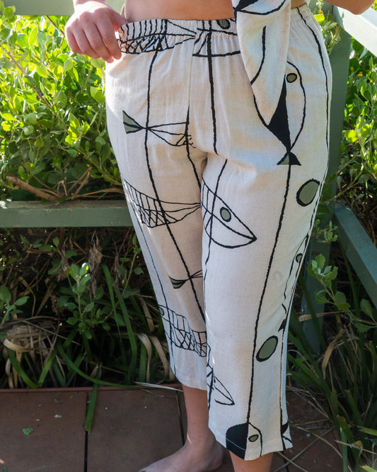 Chitra 3/4 pants - cream