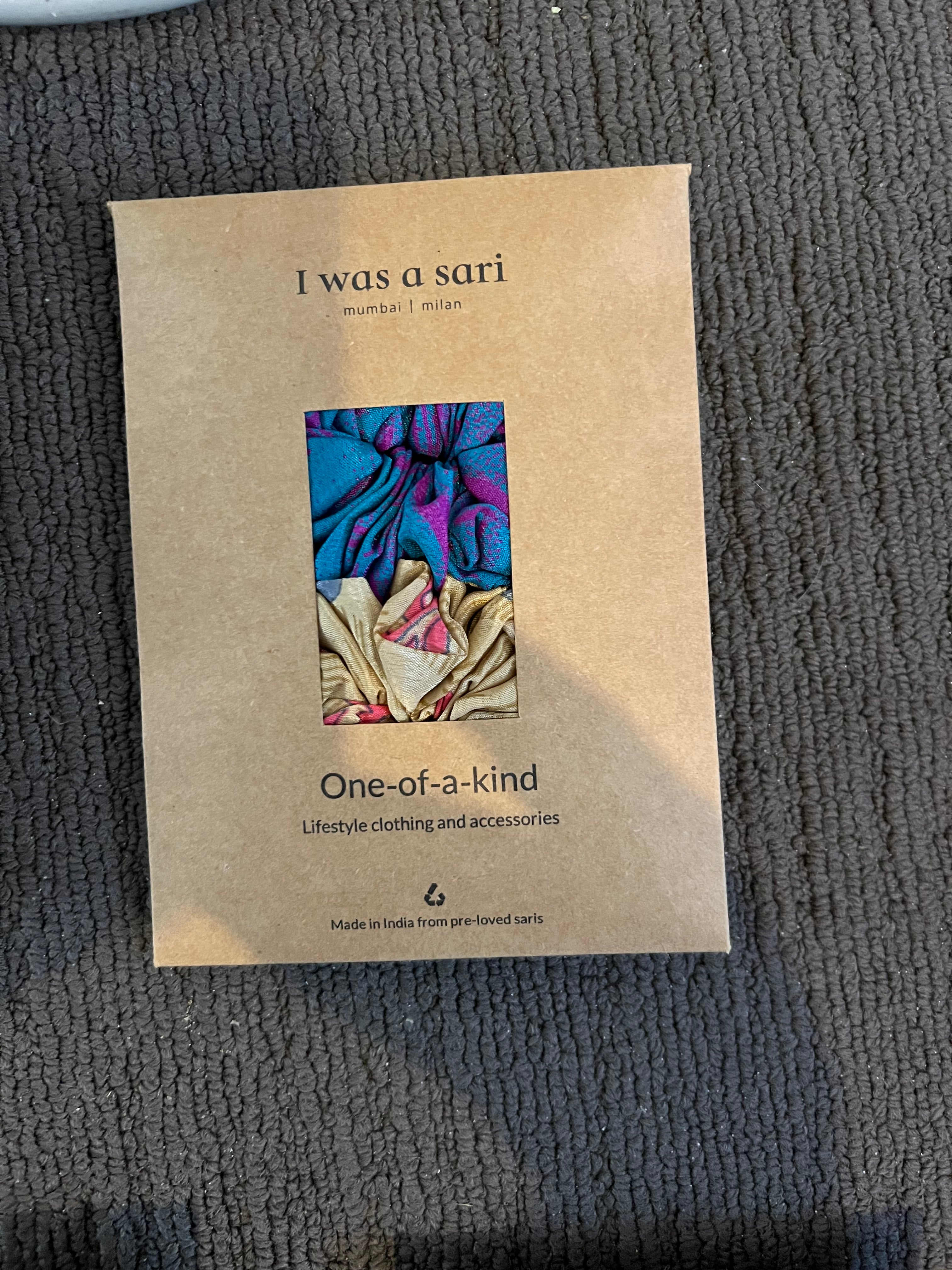 I was a Sari - Scrunchy set of 2