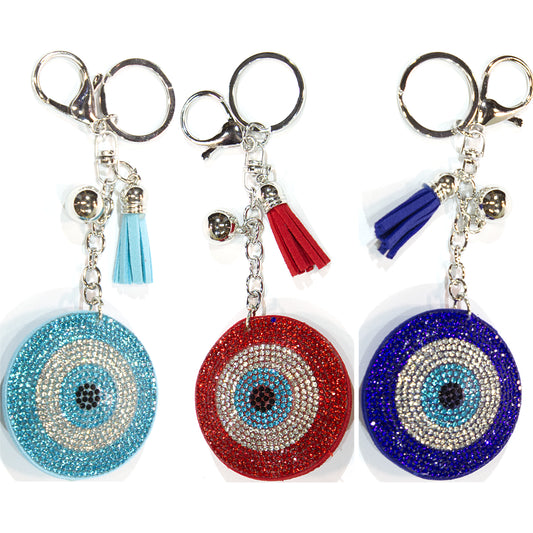 Irene Eye Crystal Key Ring in different colors