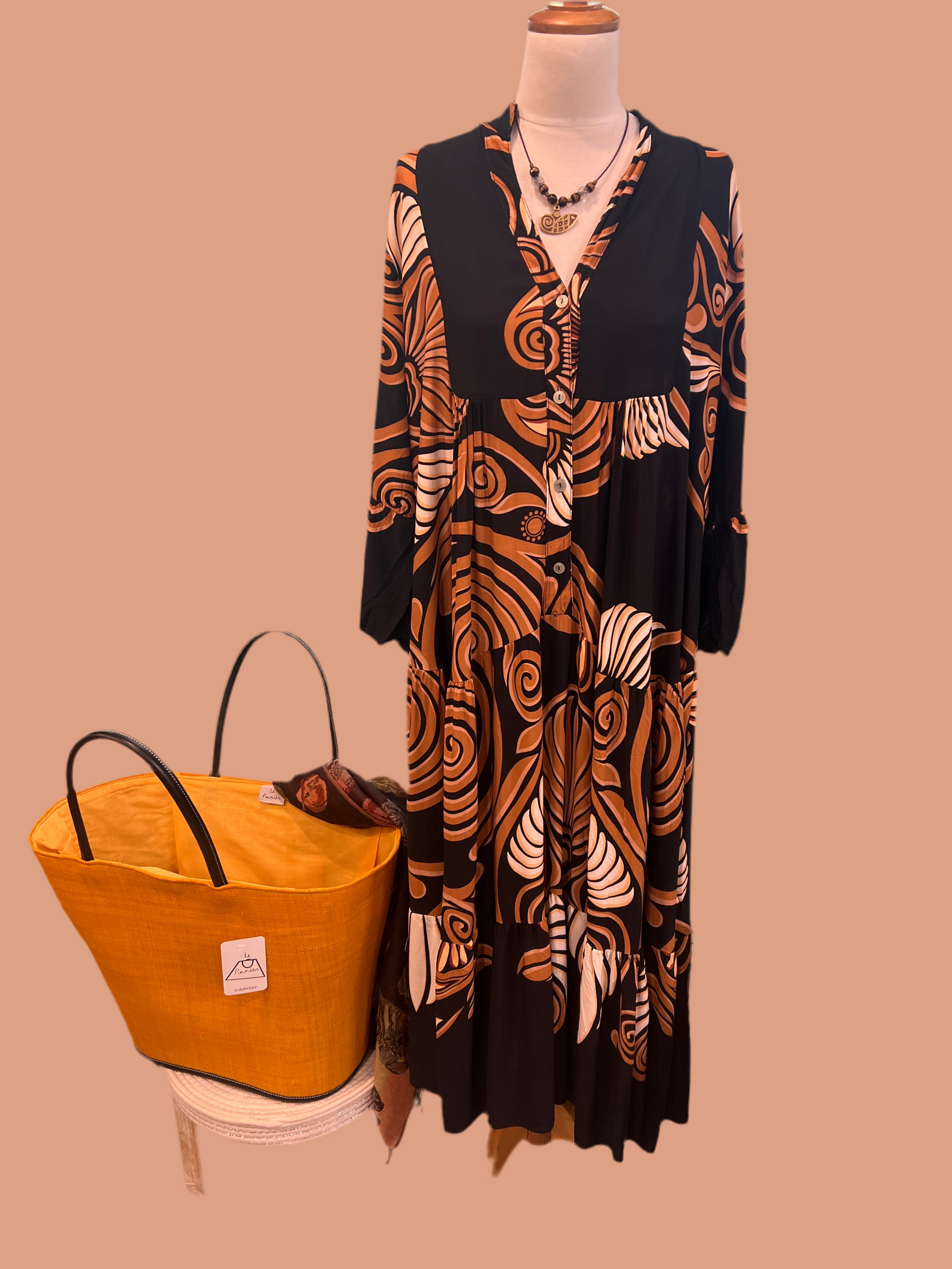 Vera italian satin dress