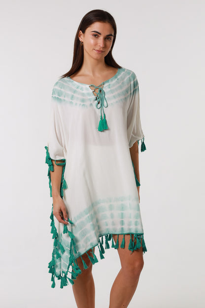 Danika Emerald cotton kaftan dress