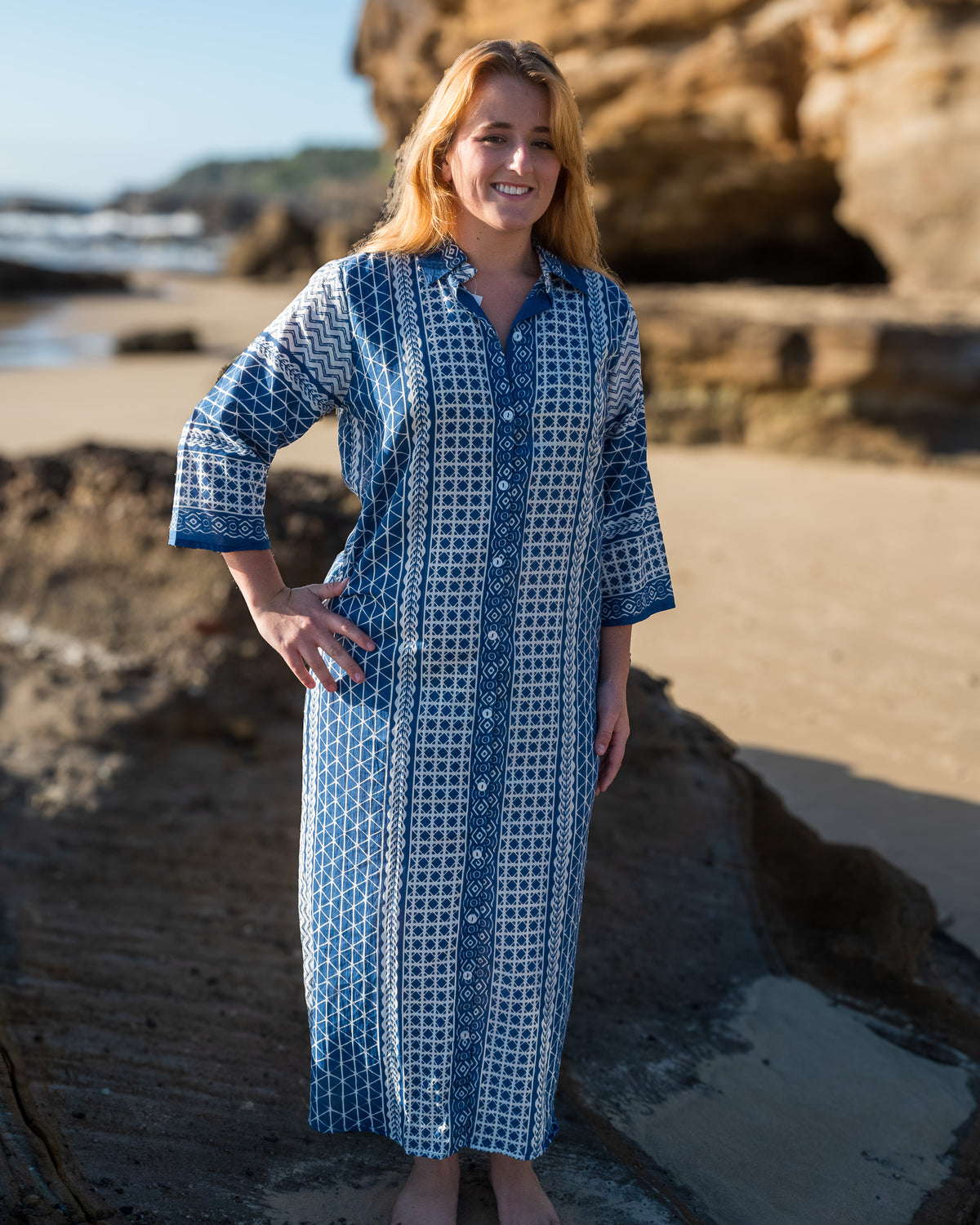 Bleu dimitria shirt dress