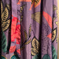 floral purple silk fabric