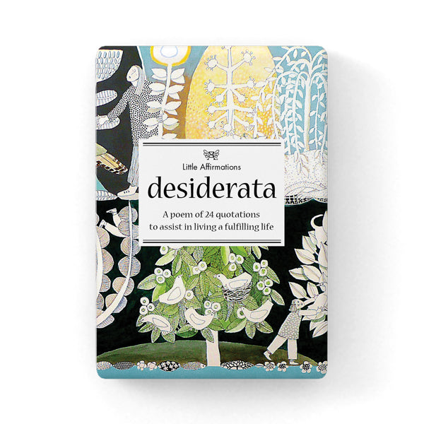 24 Inspirational Affirmation Cards + Stand - Desiderata