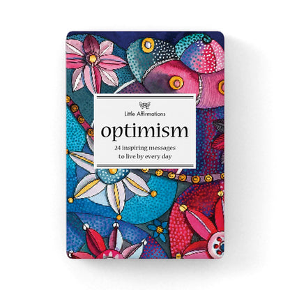 24 Inspirational Affirmation Cards + Stand - Optimism