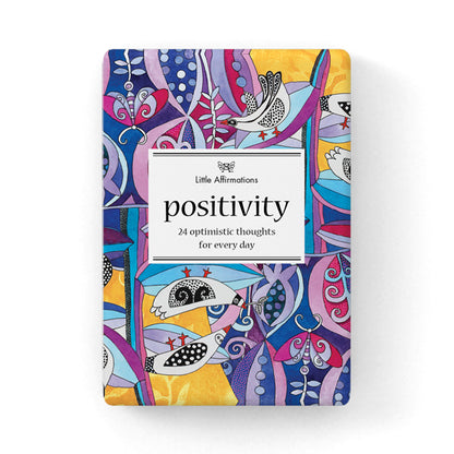 24 Inspirational Affirmation Cards + Stand - Positivity