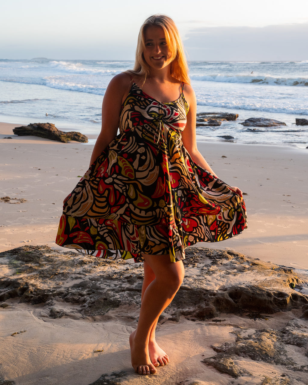 Celina sands silk singlet dress