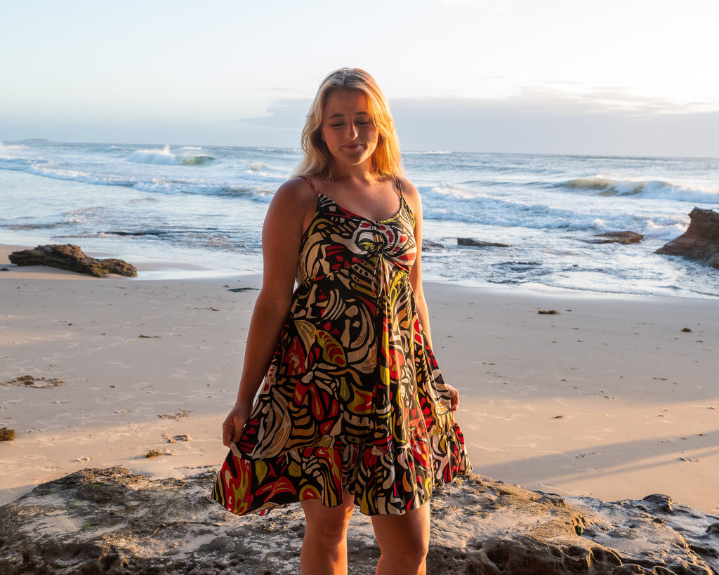 Celina sands silk singlet dress