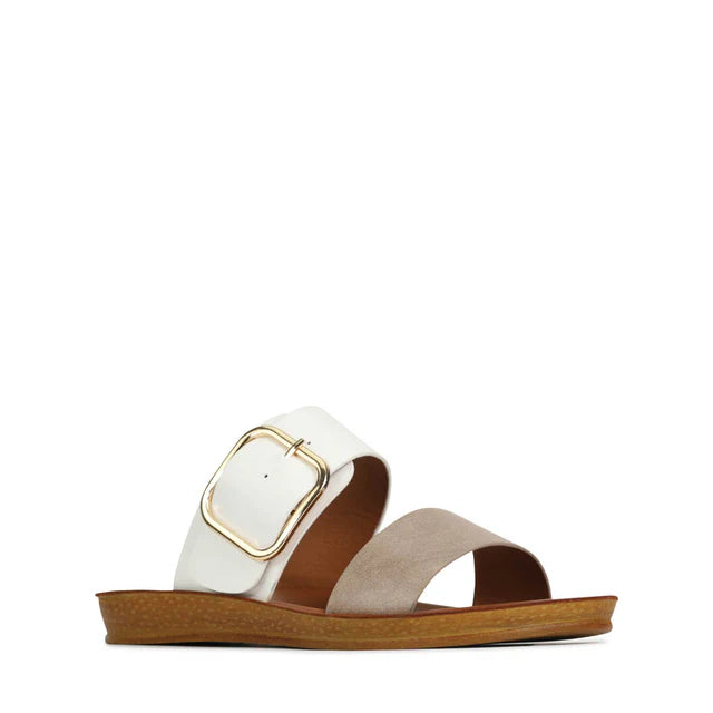 Doti slides - Taupe/White