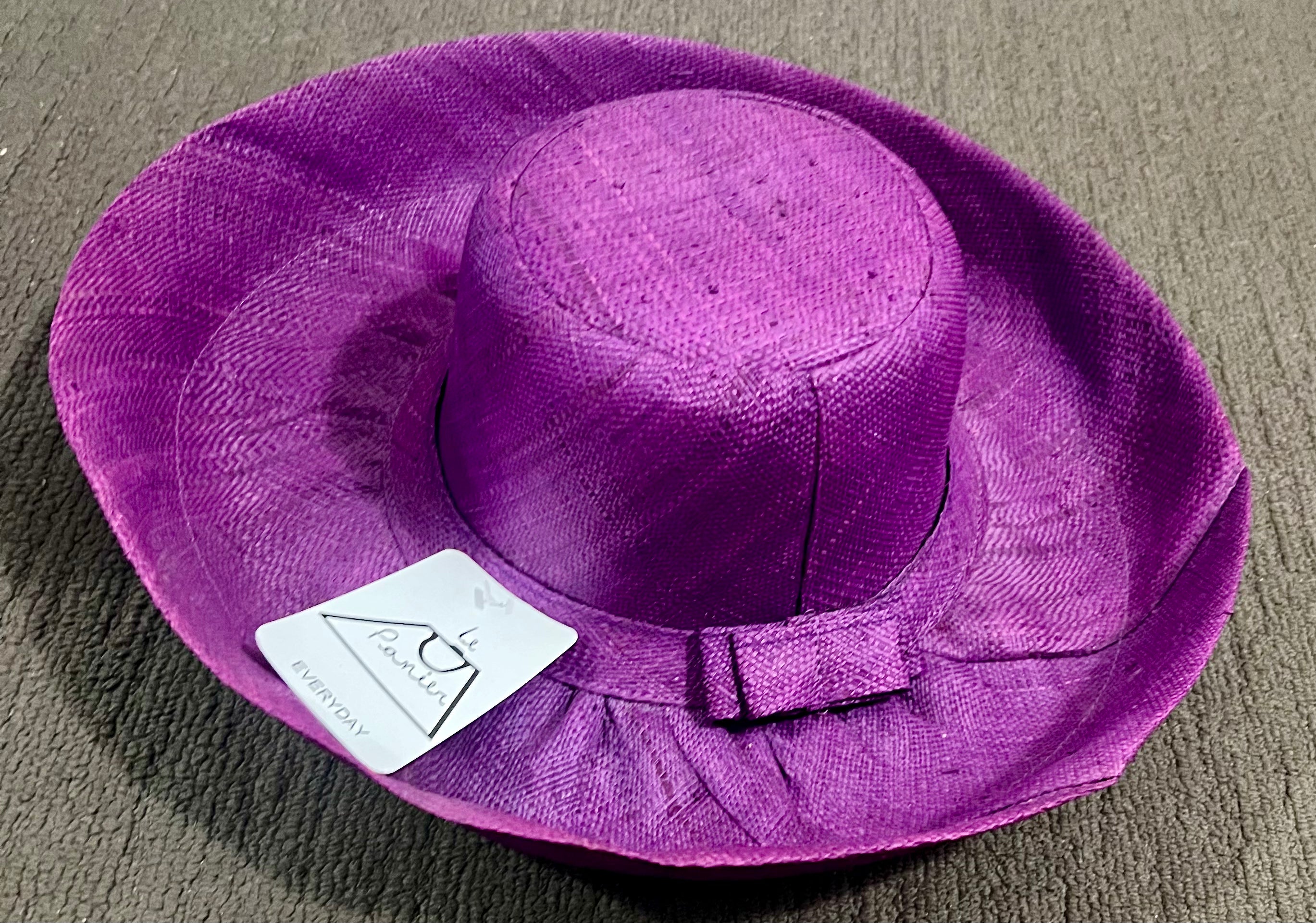 Demi Capeline Raffia Hat - raffia purple
