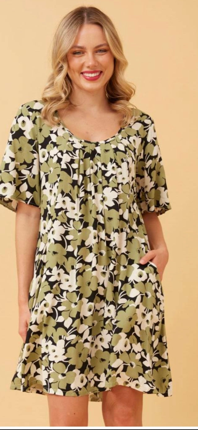 Woman wearing a Lauren Sage Floral Summer Dress