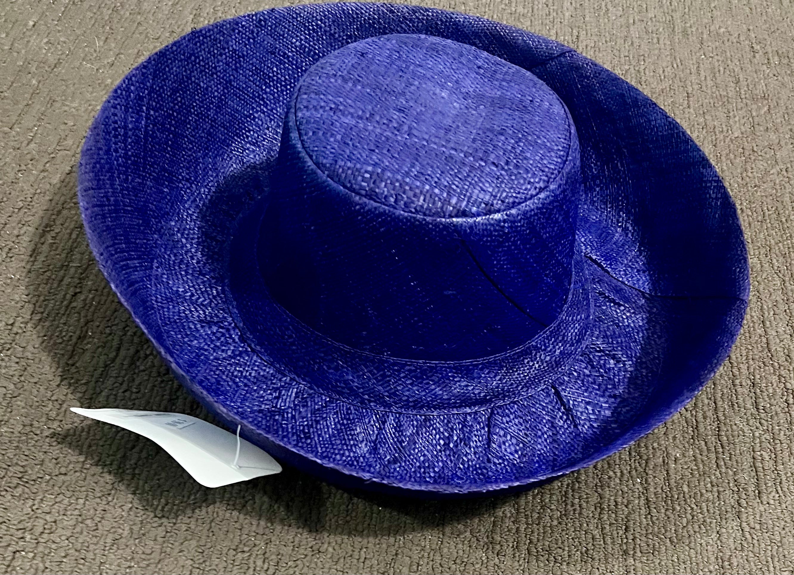 Demi Capeline Raffia Hat - blue