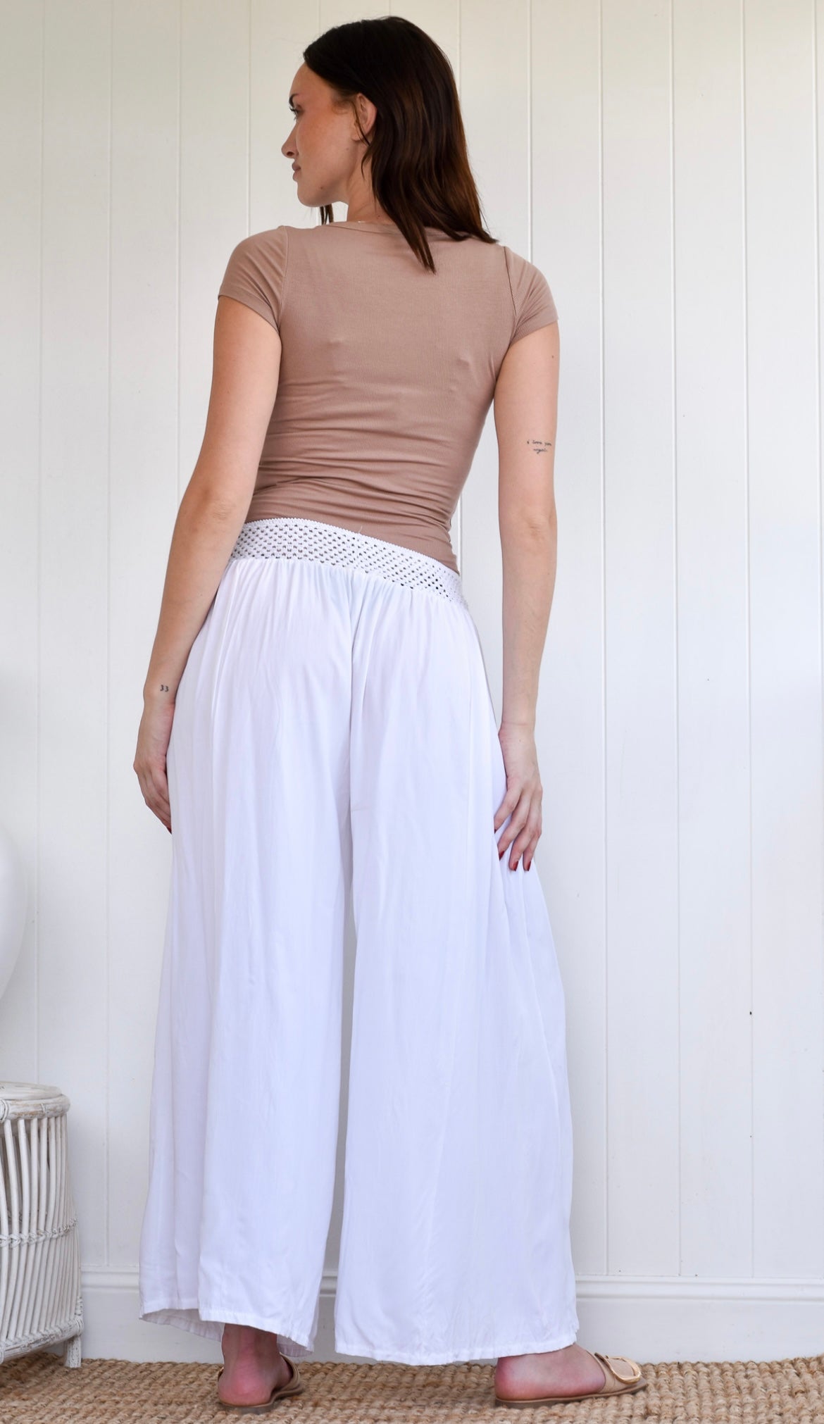 Lola flow pants- white