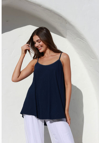 Chiara Italian Singlet  - Navy