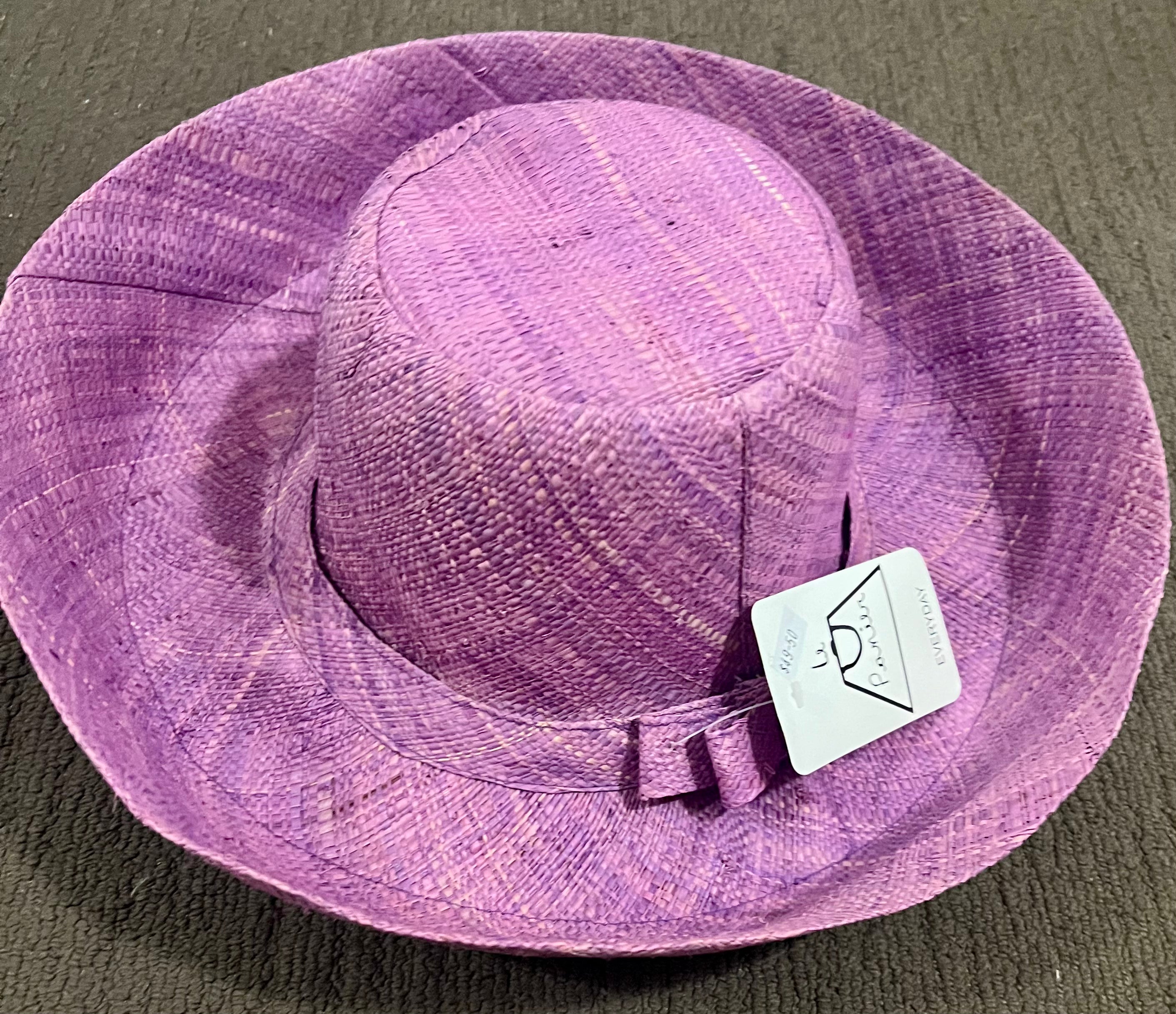 Demi Capeline Raffia Hat - rustic mauve