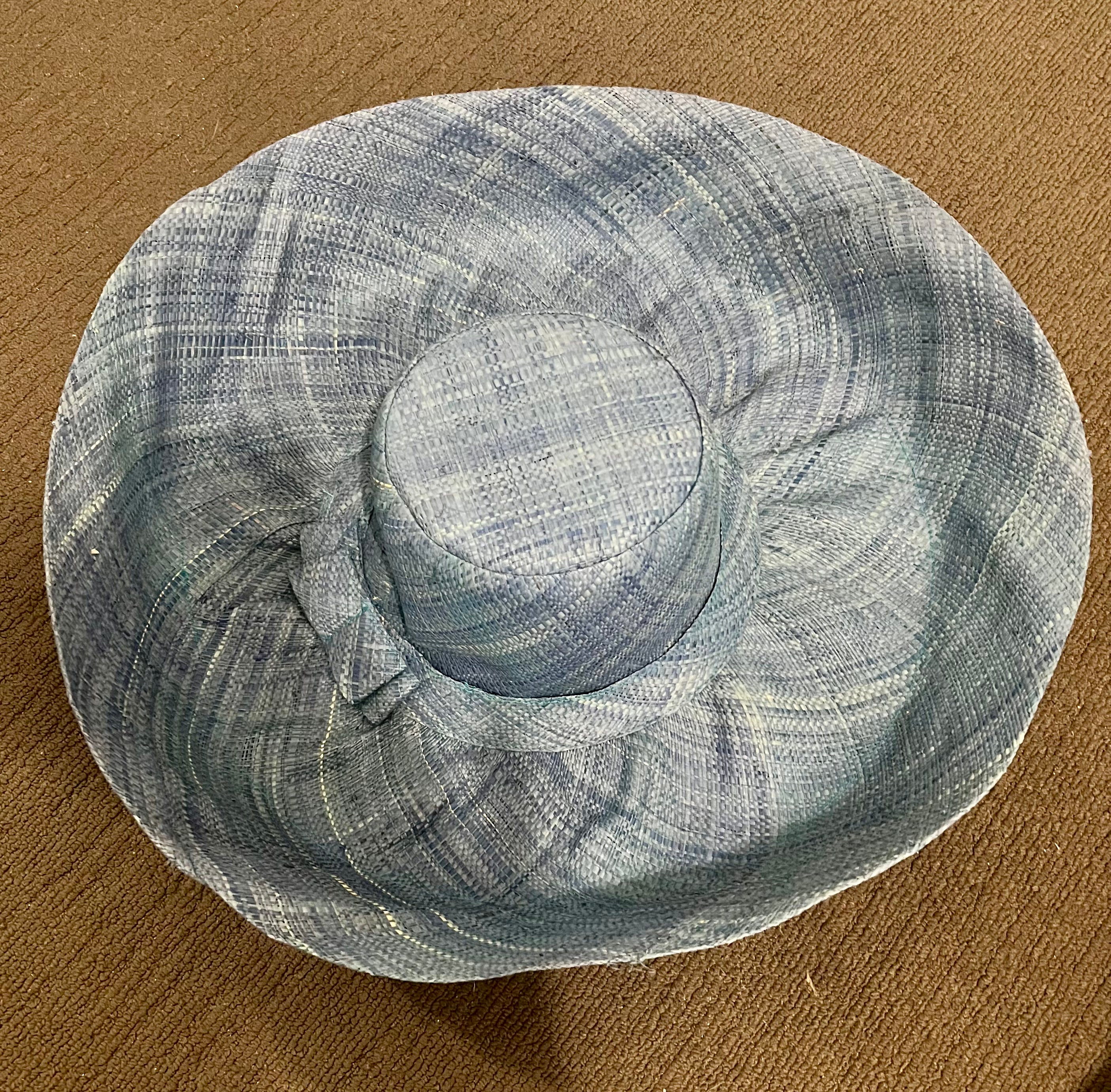 Capeline Straw Hat - sky blue