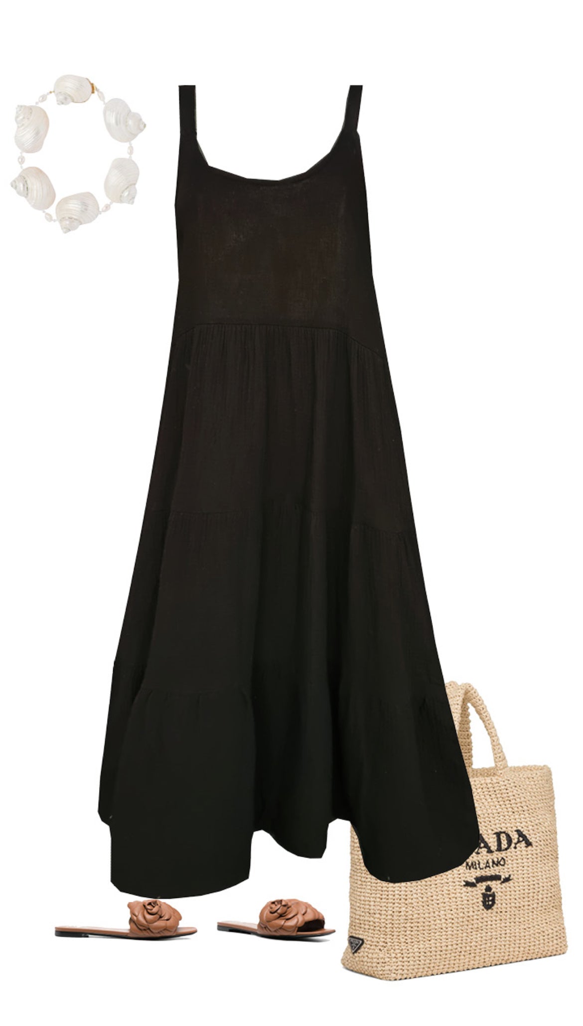 Phynia Summer dress -black