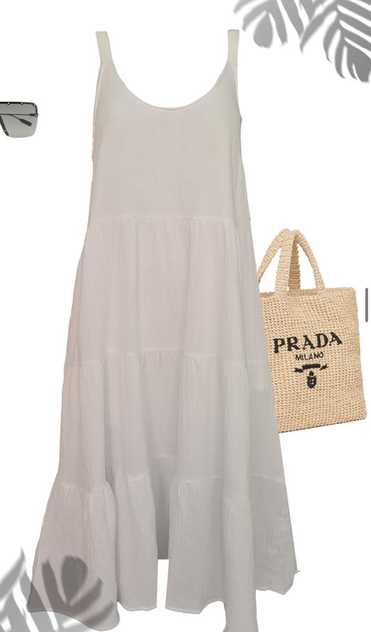 Phynia Summer dress -white