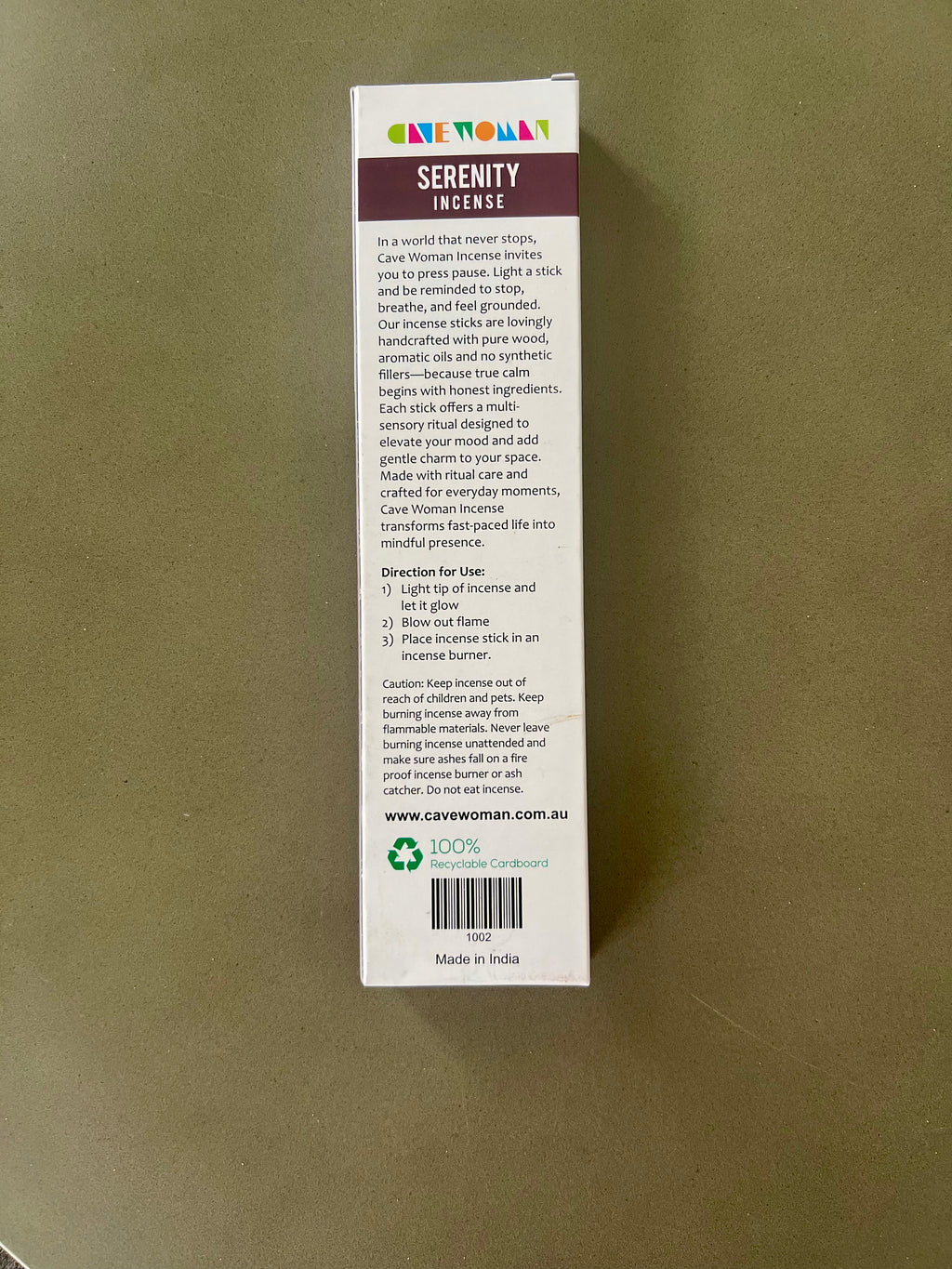 Cave Woman Incense - Serenity