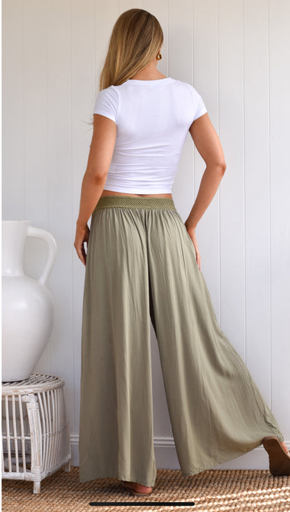 Lola flow pants -khaki