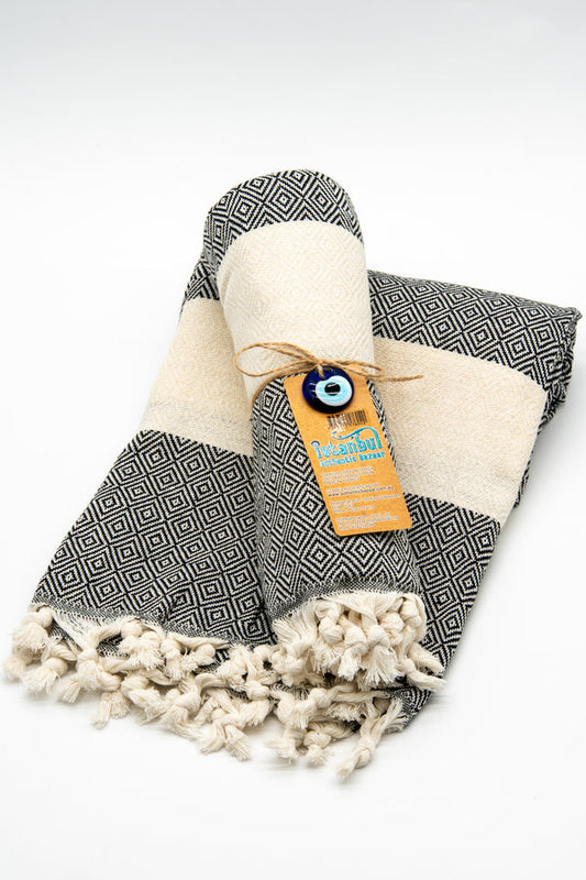 Turkish Cotton Towel - black