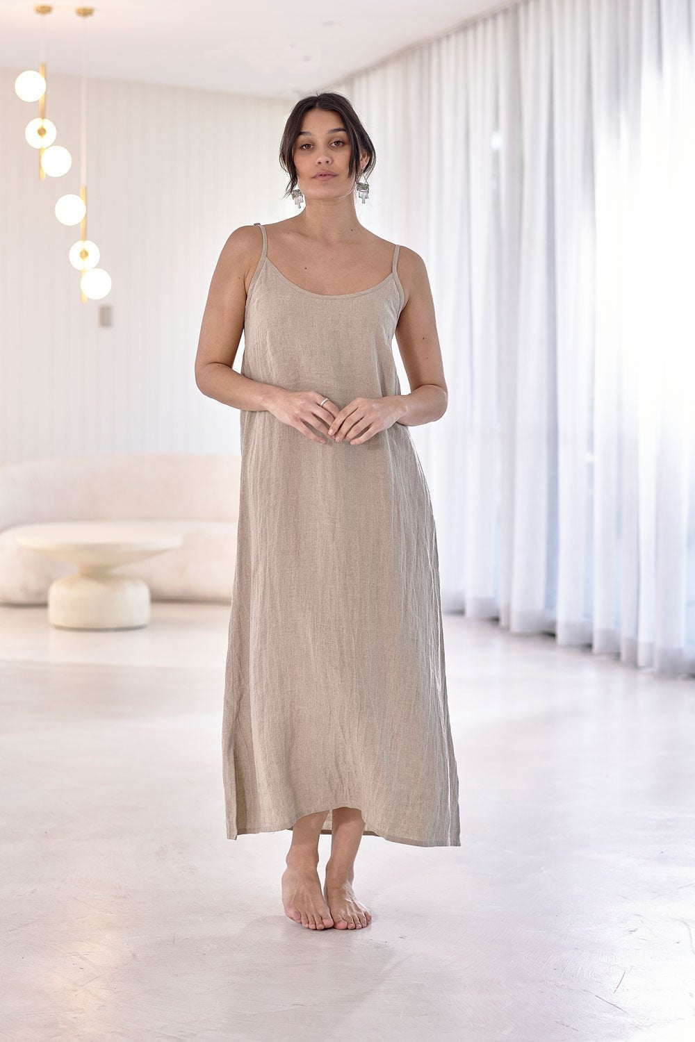 Fundamental Linen Midi - Natural