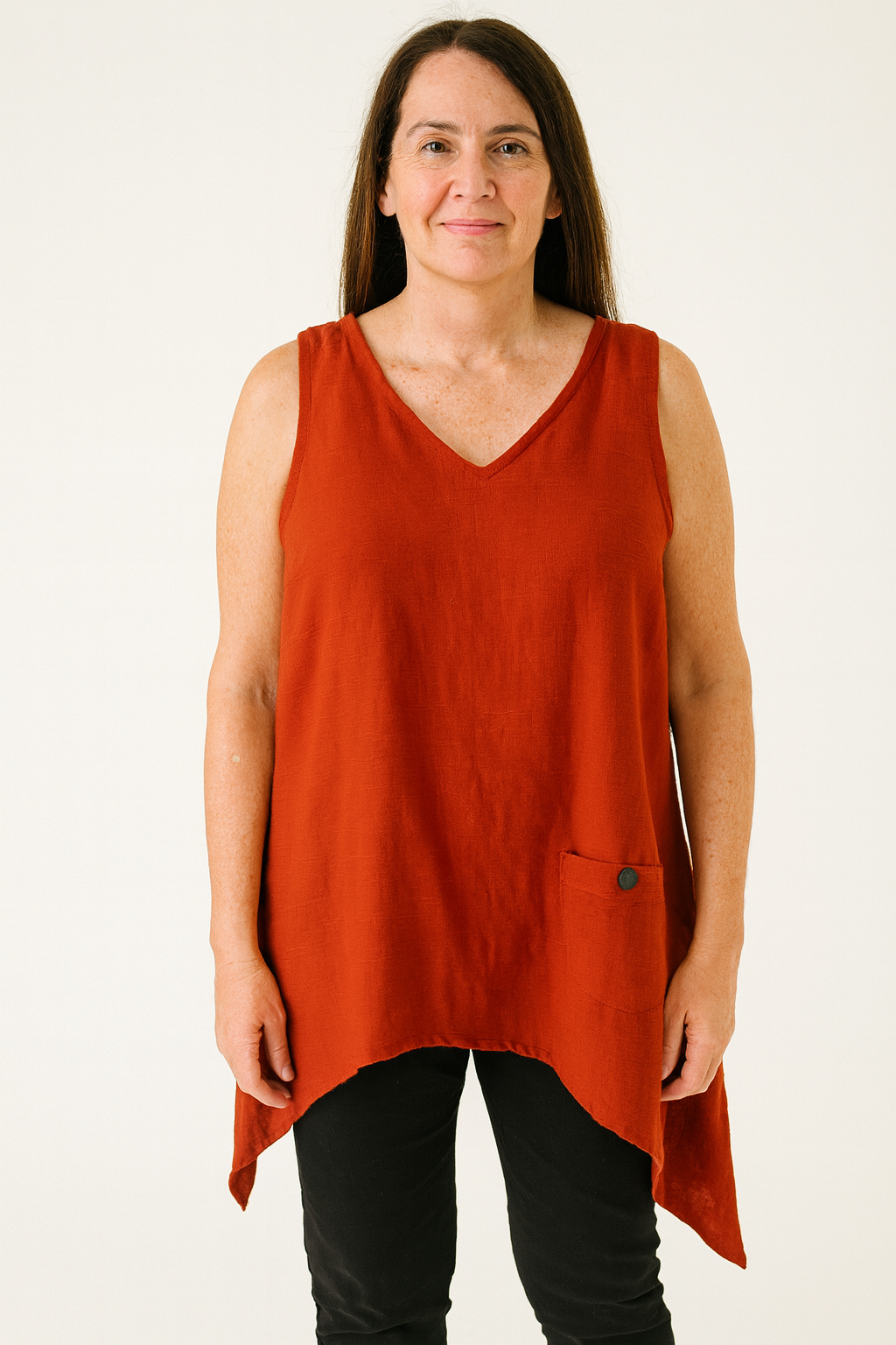 Chitra rustic linen top