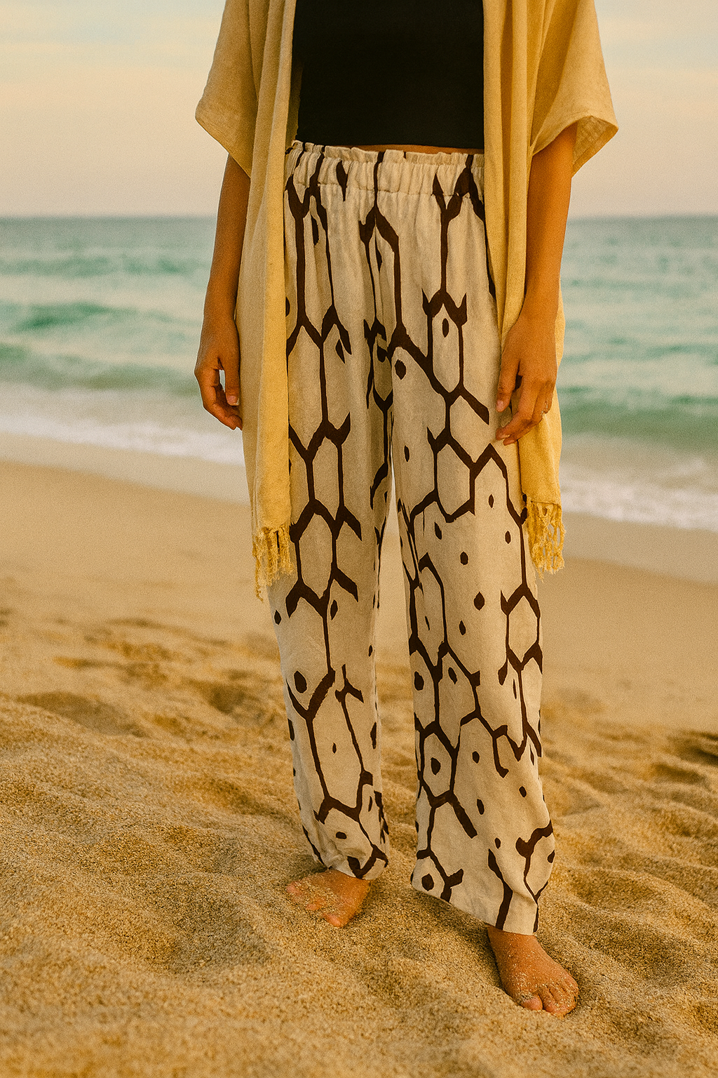 Lola Long pocket ramie pants