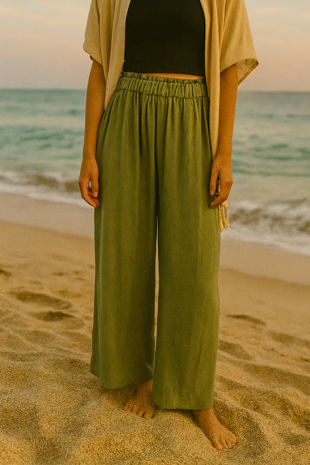 Lola Long pocket ramie pants