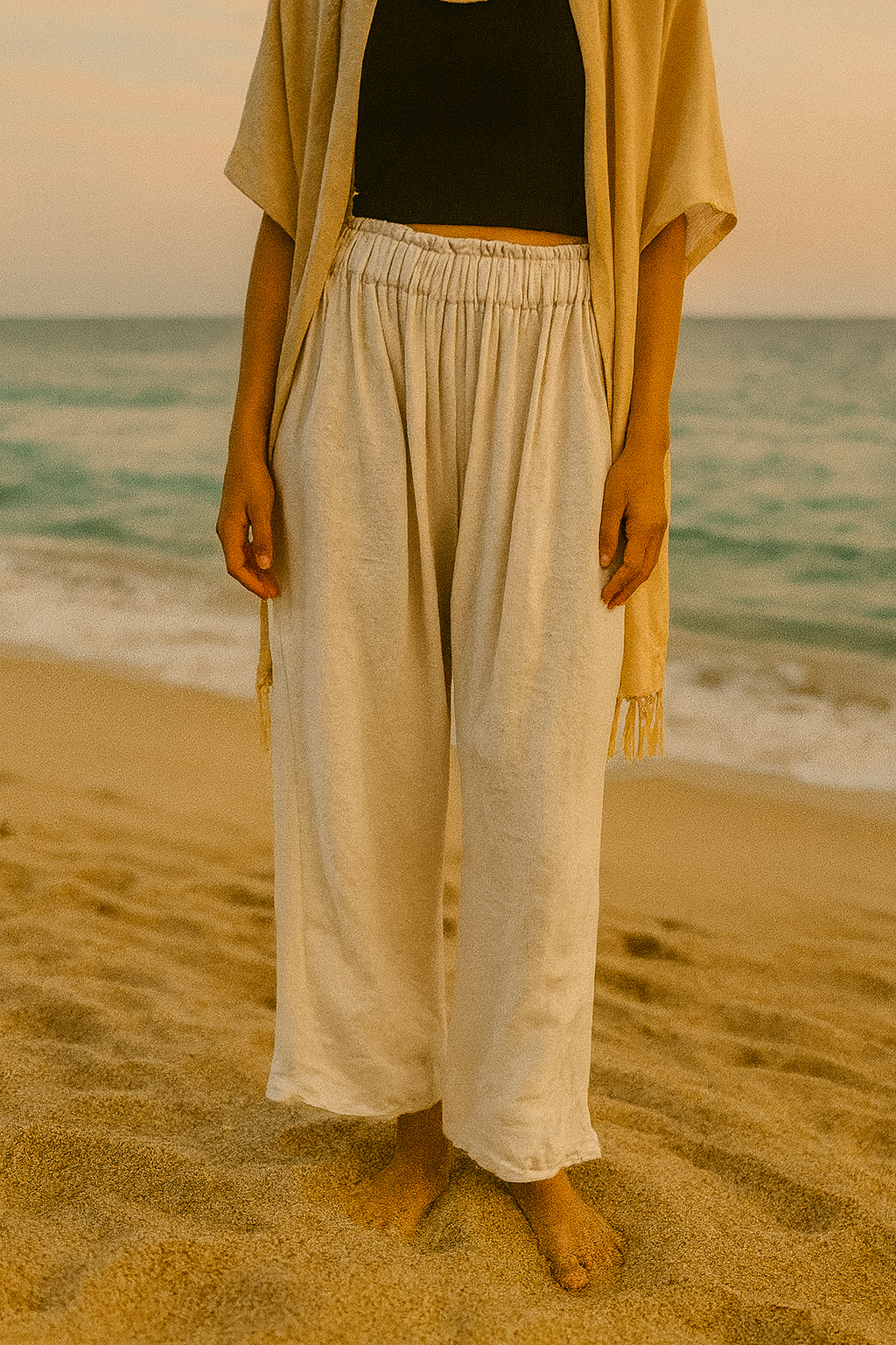 Lola Long pocket ramie pants