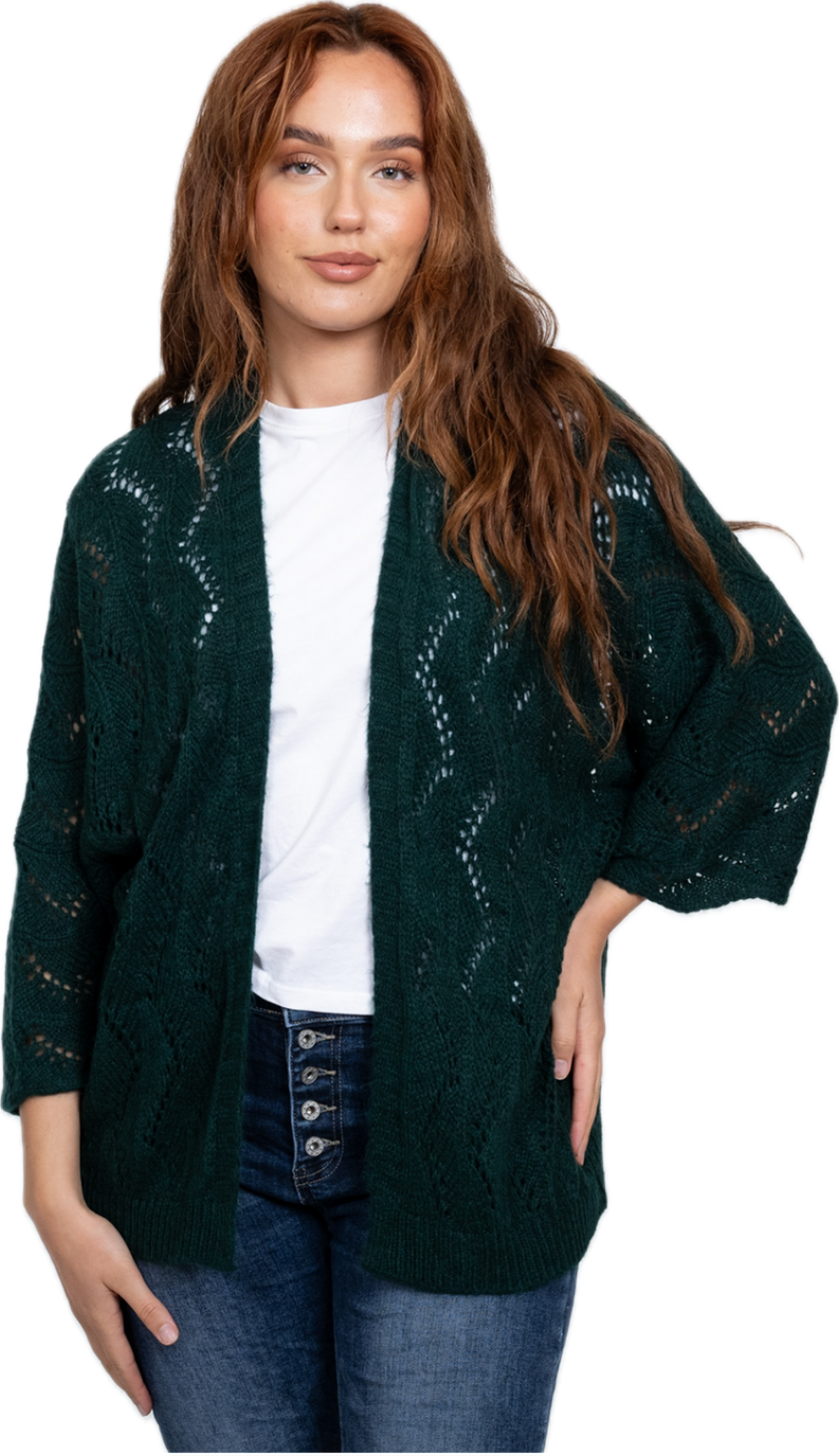 Luna Italian Cardigan - green-reduced – Cave Woman Australia