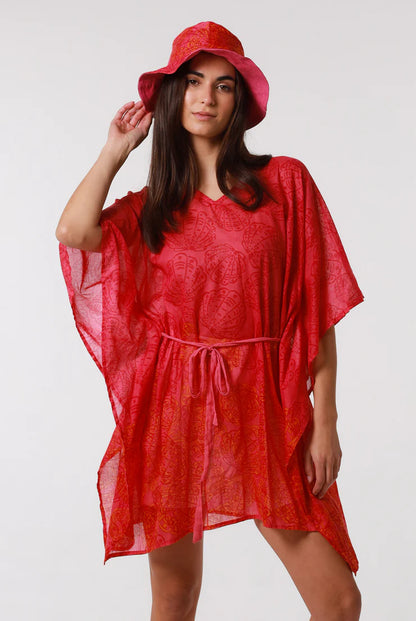 Emily cotton Kaftan dress & Hat Set