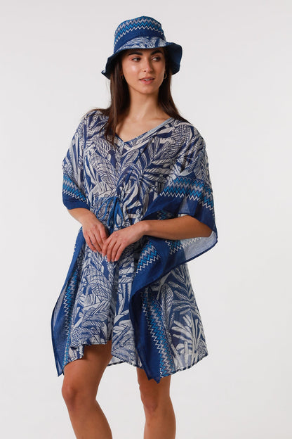 Bianca cotton Kaftan dress & Hat Set