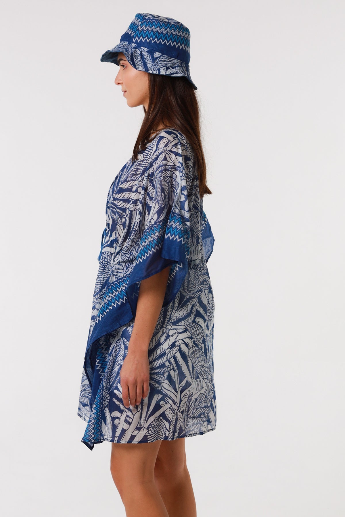 Bianca cotton Kaftan dress & Hat Set